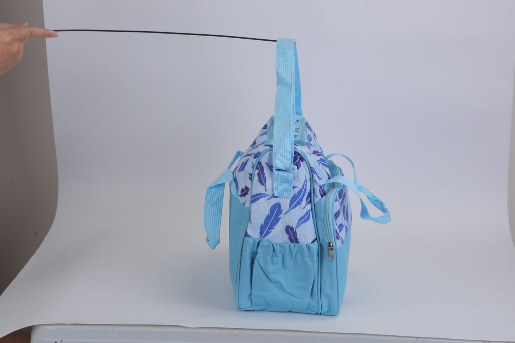 5Pcs Baby Nappy Diaper Bags Set Mummy Diaper Handbags With Diaper Pad Food Bag Bottle Bag Travel Tote Bags For Mom Dad
